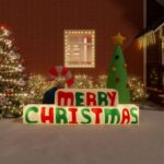 Árvore Natal Insuflável Com Luzes Led