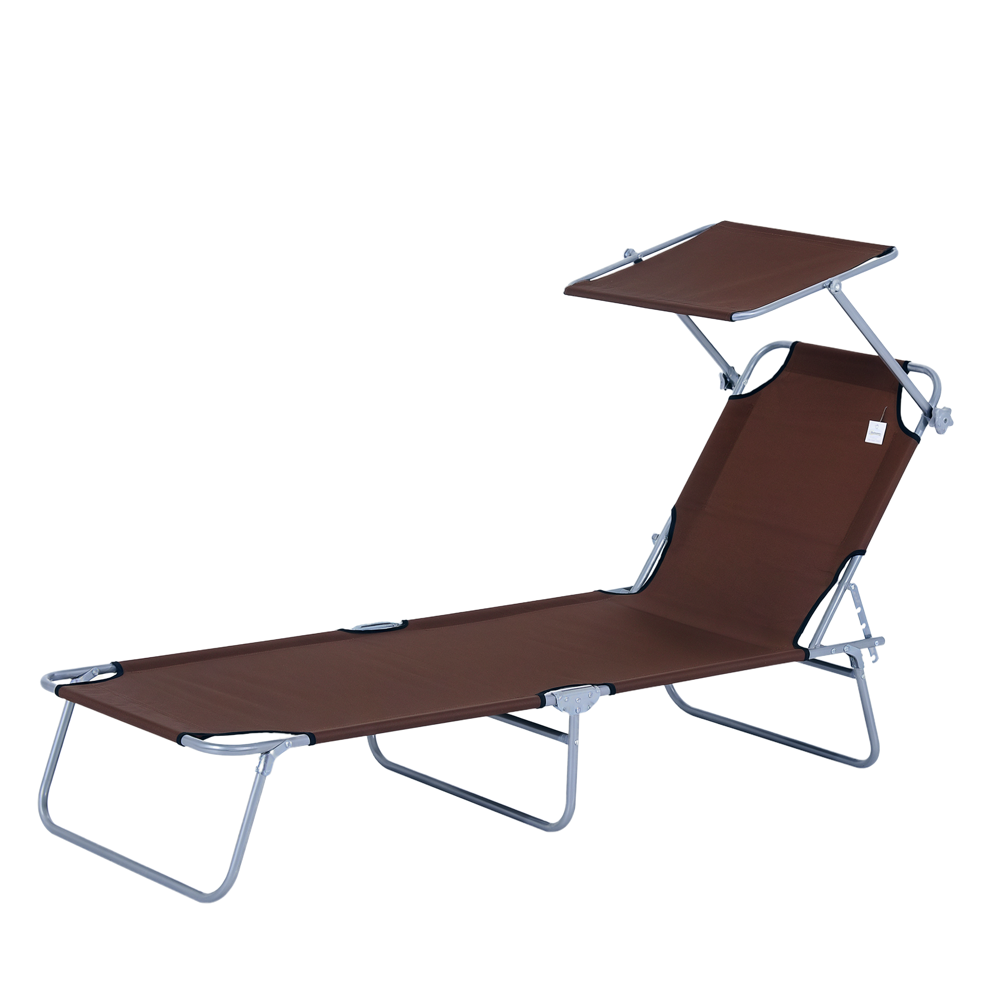 1503202669b65948c73b9.png Espreguiçadeira de Jardim Dobrável com Toldo Removível e Ajustável Castanho Espreguiçadeira de Jardim Dobrável com Toldo Removível e Ajustável Castanho